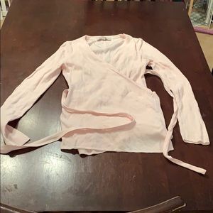 Soft pink loft wrap shirt, worn once